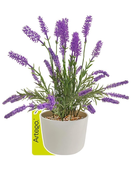 Lavanda artificial con maceta