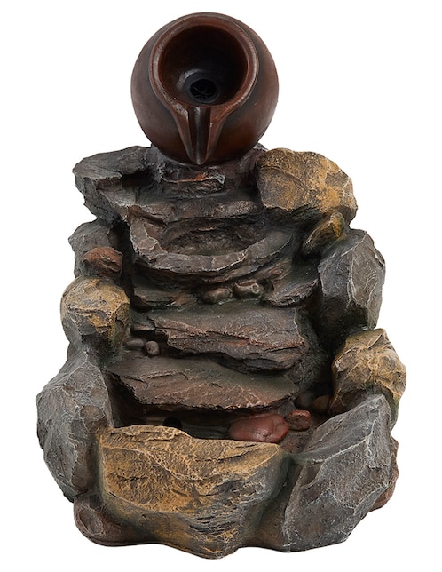 BLUEBELL & CO. Fuente de agua Bluebell & Co. Jug Rock con luz de poliresina