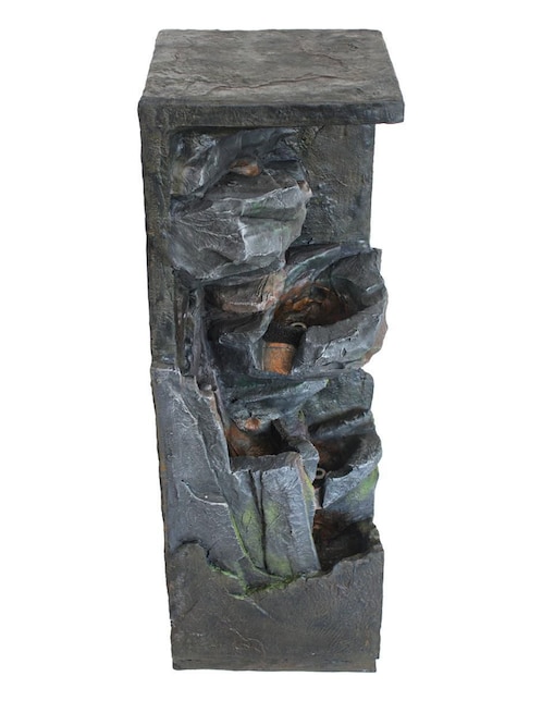 Fuente de agua Galerias El Triunfo Pila de piedras con luz y movimiento de poliresina