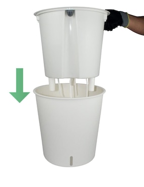 Maceta Planterist Maceta tejida grande (Cocula) de plástico con sistema automático de riego