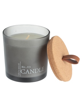 Vela con tapa Haus Candle aroma white moss