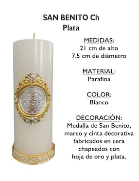 Vela cirio Engelis Candles San Benito 1 pieza