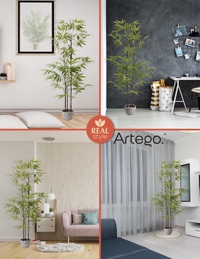 Bambú artificial Artego con maceta