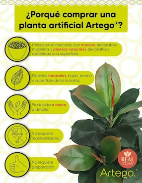 Ficus artificial Artego con maceta