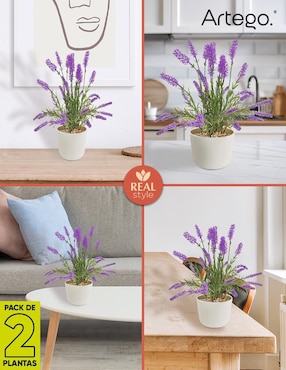 Lavanda artificial Artego con maceta