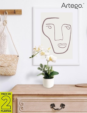Orquídea artificial Artego con maceta