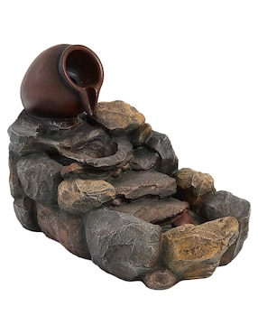 Fuente de agua Bluebell & Co. Jug Rock con luz de poliresina