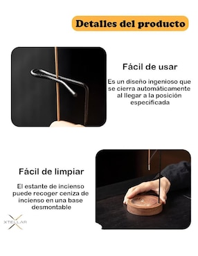 Porta incienso de madera Xtellar