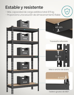 Archivero de acero Songmics Home Cozory