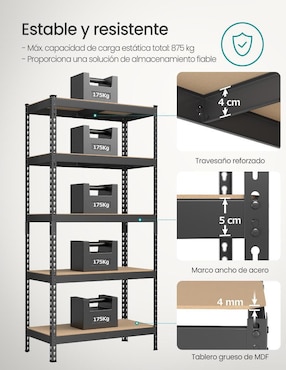 Archivero de MDF Songmics Home Cozory