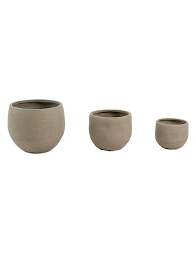 Set maceta Haus de fibra de vidrio