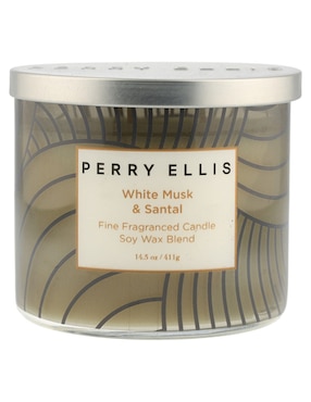 Vela aromática Perry Ellis White Musk & Santal aroma almizcle