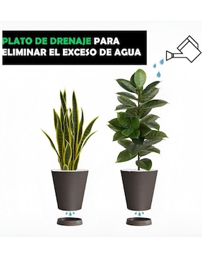 Set maceta Xtellar de plástico con sistema automático de riego