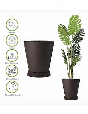 Set maceta Xtellar de plástico con sistema automático de riego