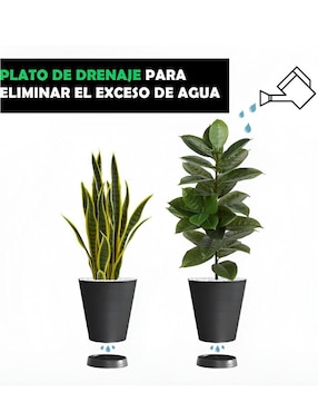 Set maceta Xtellar de plástico con sistema automático de riego