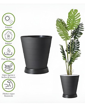 Set maceta Xtellar de plástico con sistema automático de riego