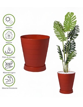 Set maceta Xtellar de plástico con sistema automático de riego