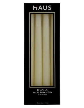 Set vela de cena Haus 4 piezas aroma vainilla
