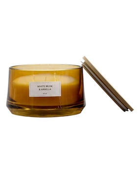 Vela aromática Haus aroma almizcle blanco y vainilla