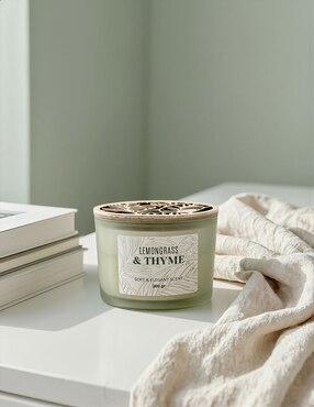 Vela con tapa Haus aroma Lemon Lavander