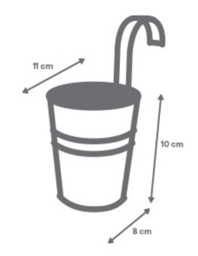 Set maceta Ideen galvanizadas  de acero inoxidable