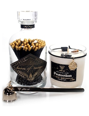 Kit de vela Glitter Zen Mystic Bundles 3 piezas aroma maderas finas