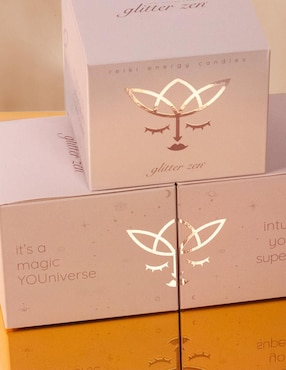 Kit de vela Glitter Zen Mystic Bundles 3 piezas aroma floral
