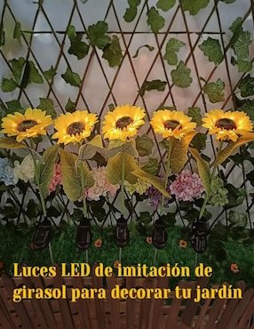 Lámpara Led CM-TOP Flor Girasol Solar LED para Jardín