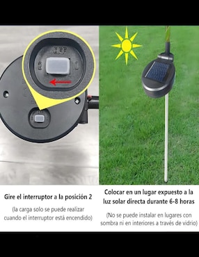 Lámpara led CM-TOP Flor Solar con luces LED para Jardin1 pieza