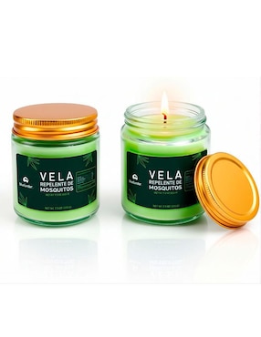 Kit de vela Bluelander 2 piezas aroma citronela