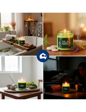 Kit de vela Bluelander 2 piezas aroma citronela