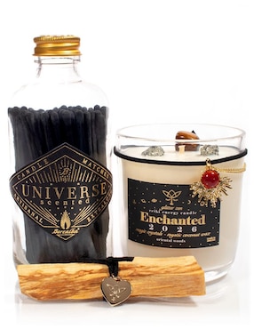 Kit de vela Glitter Zen Mystic Bundles 3 piezas aroma maderas finas
