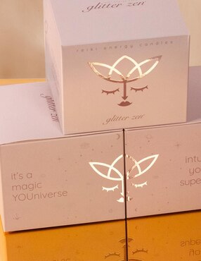 Kit de vela Glitter Zen Mystic Bundles 3 piezas aroma jazmín