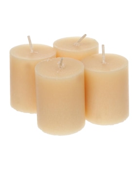 Set De Velas Light Sparkles Chico Votiva Marfil