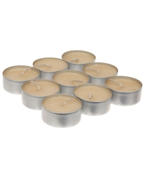 Set De 9 Velas Haus Tea Light Chico Marfil