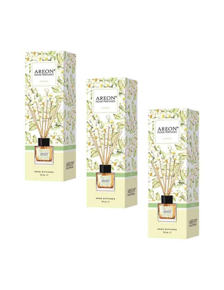 Difusor ambientador de varillas 50 ml Aroma Jasmine pack3