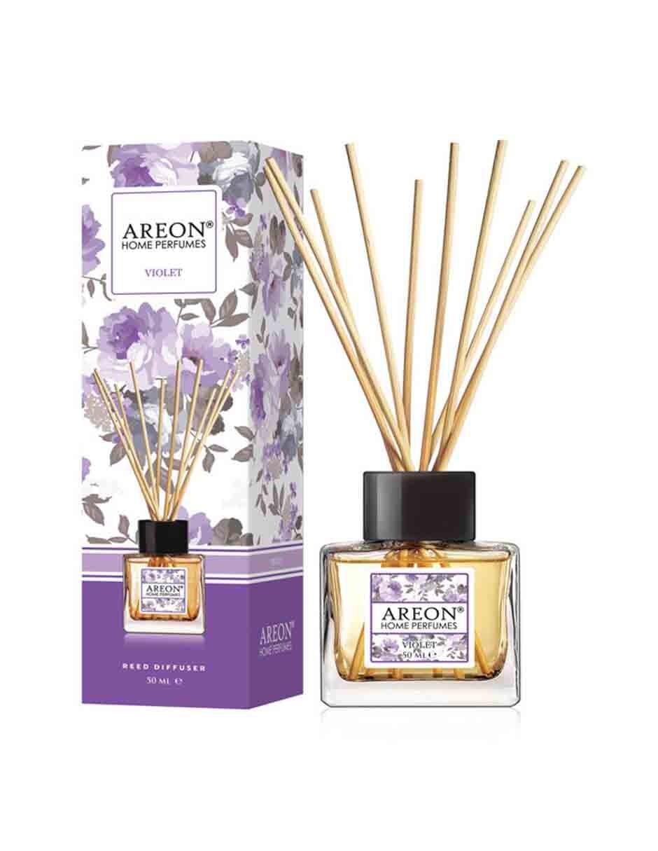 Difusor ambientador de varillas 50 ml Aroma Violet pack3 2