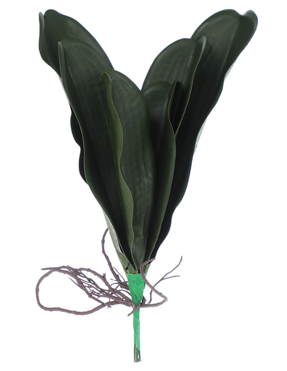 Hojas de orquídea decorativas Leonora con acabado mate