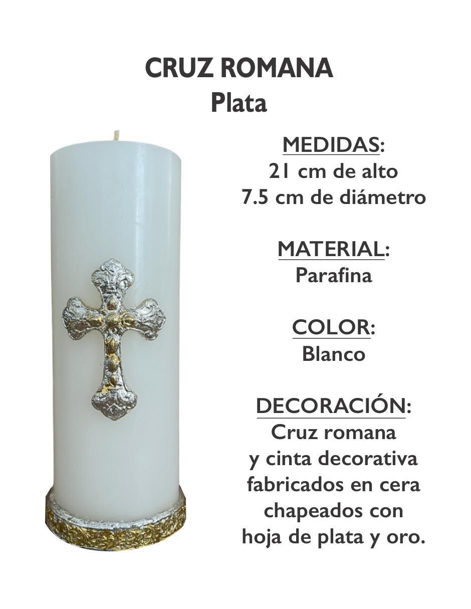 Vela cirio Cruz Romana 3