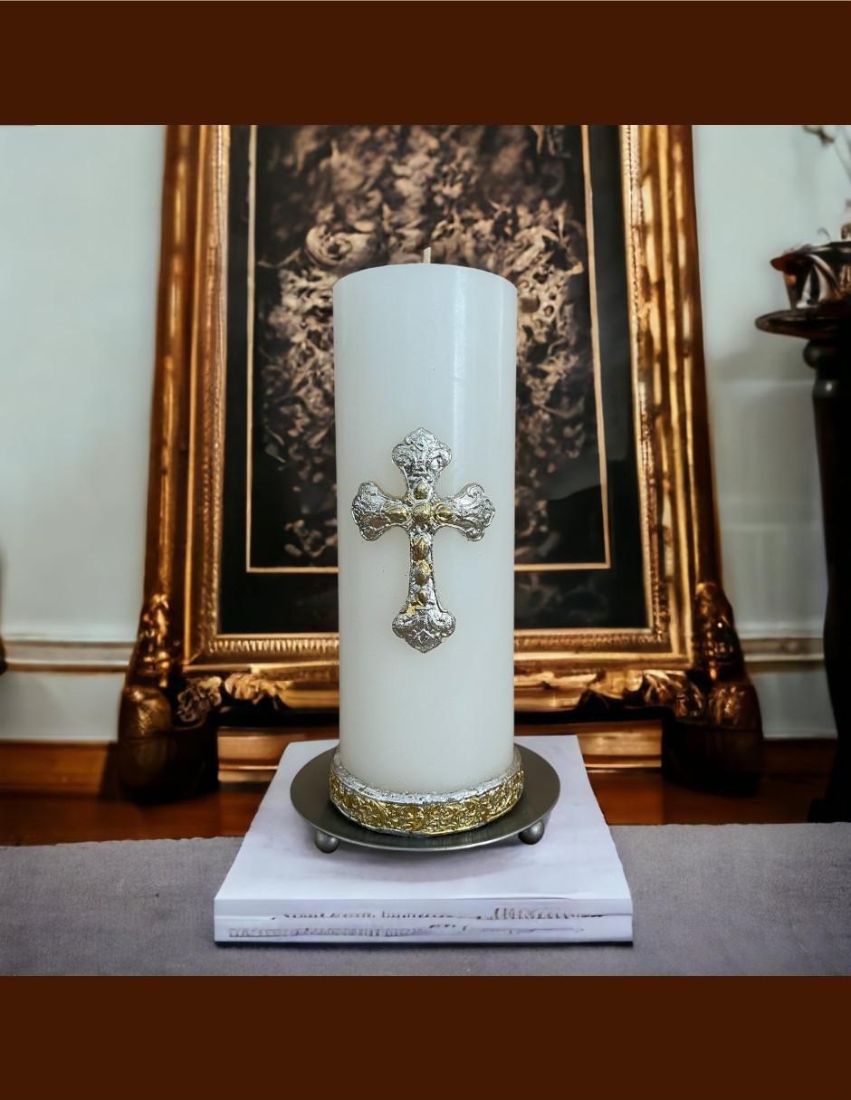 Vela cirio Cruz Romana 6