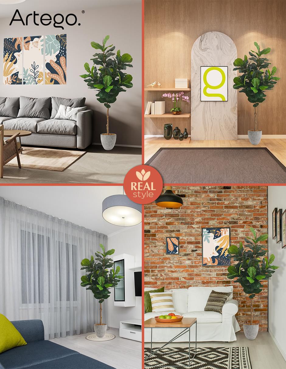 Ficus artificial con maceta 4