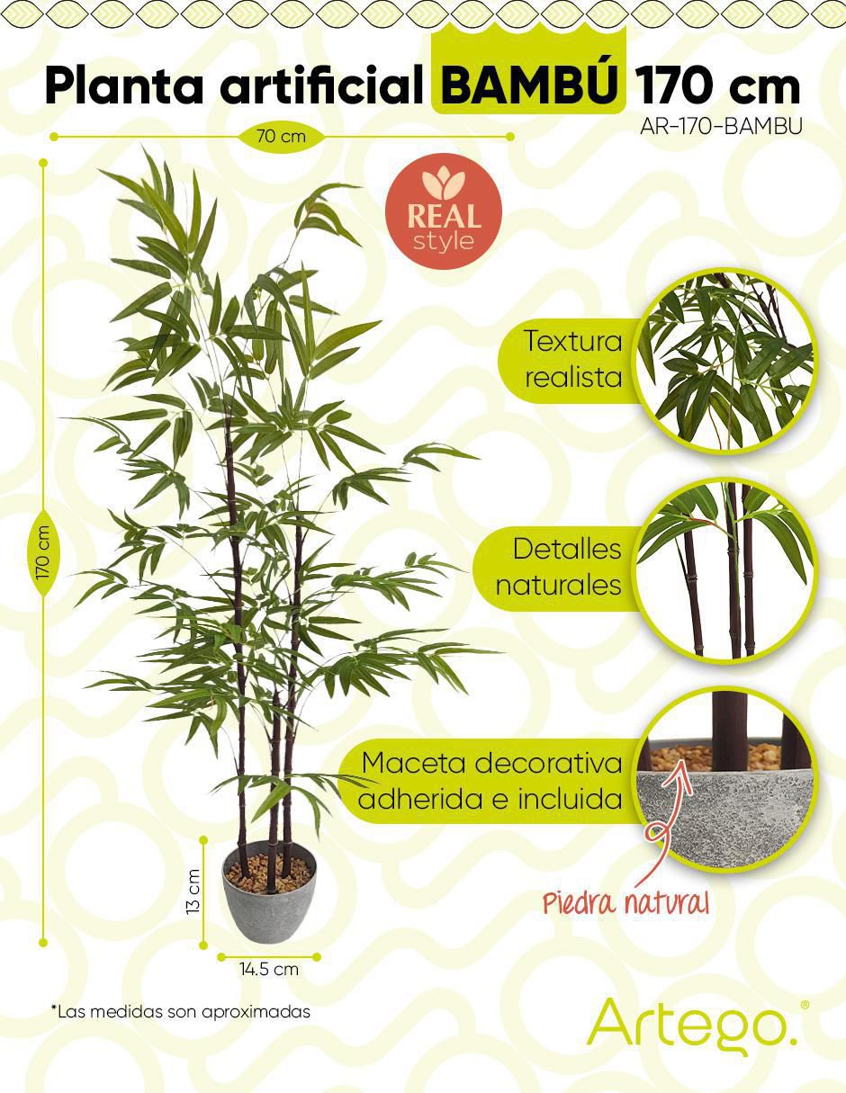 Bambú artificial con maceta 9