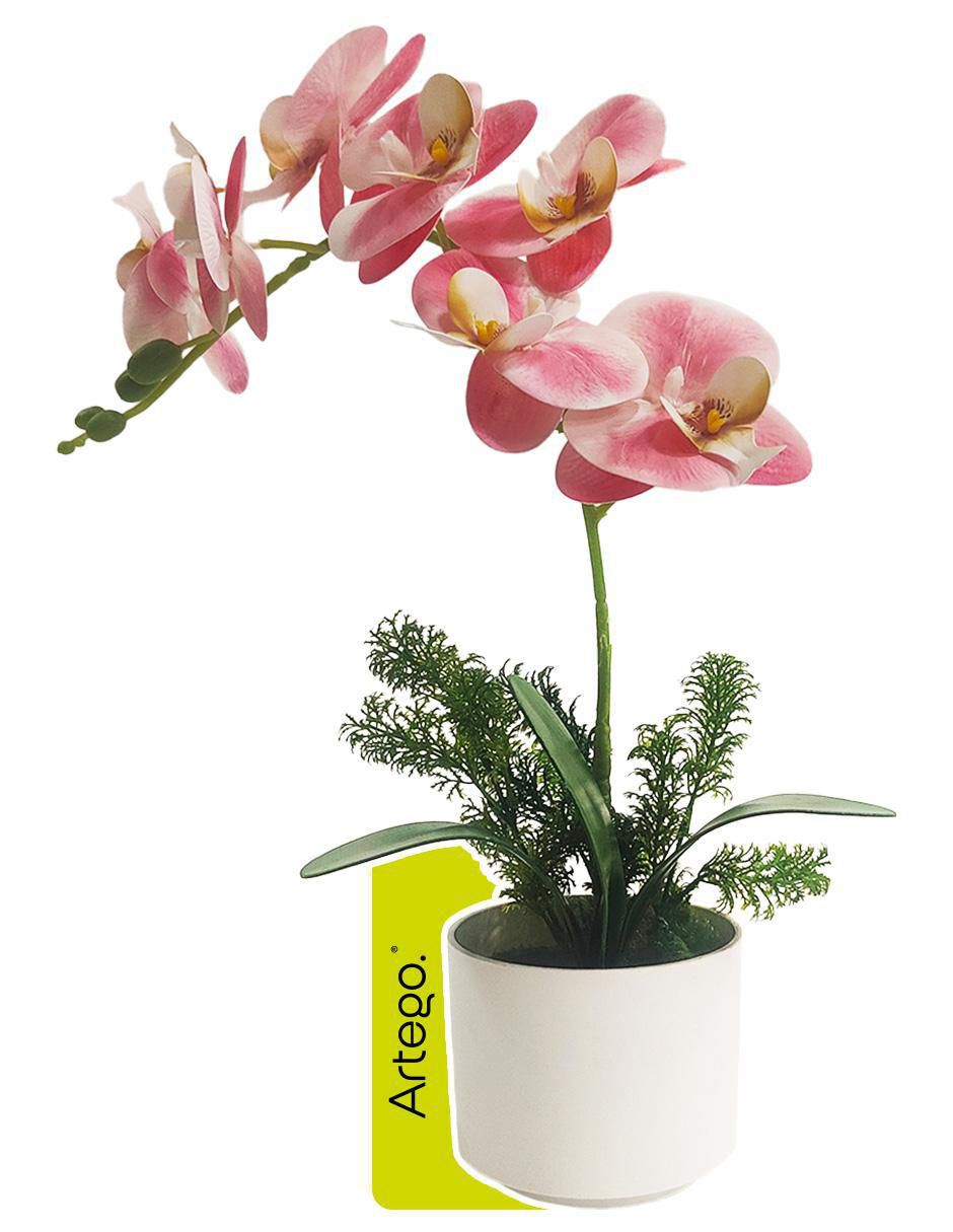 Orquídea artificial con maceta 1