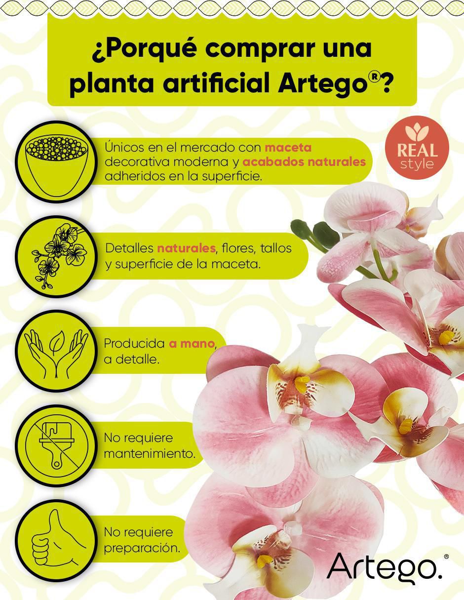 Orquídea artificial con maceta 2