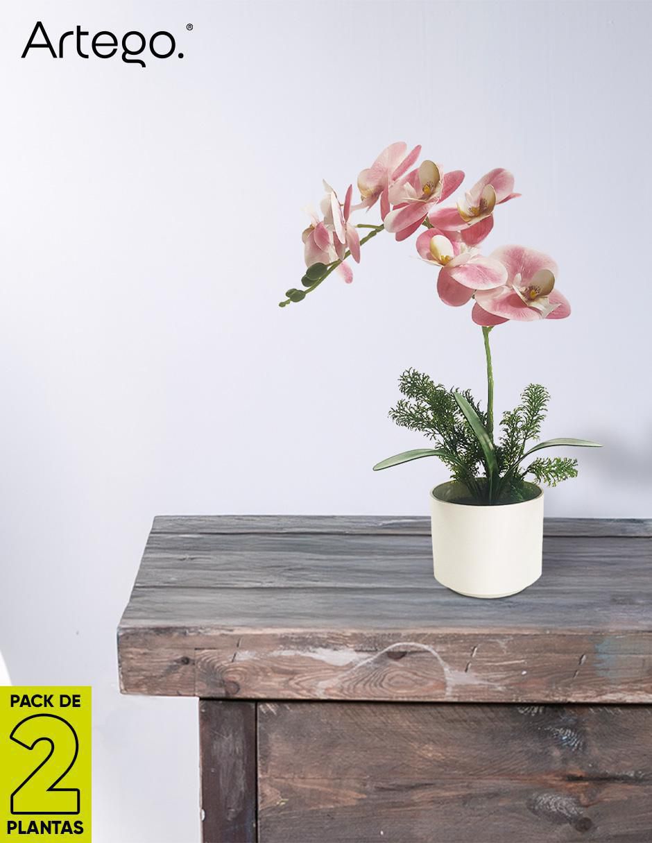 Orquídea artificial con maceta 8