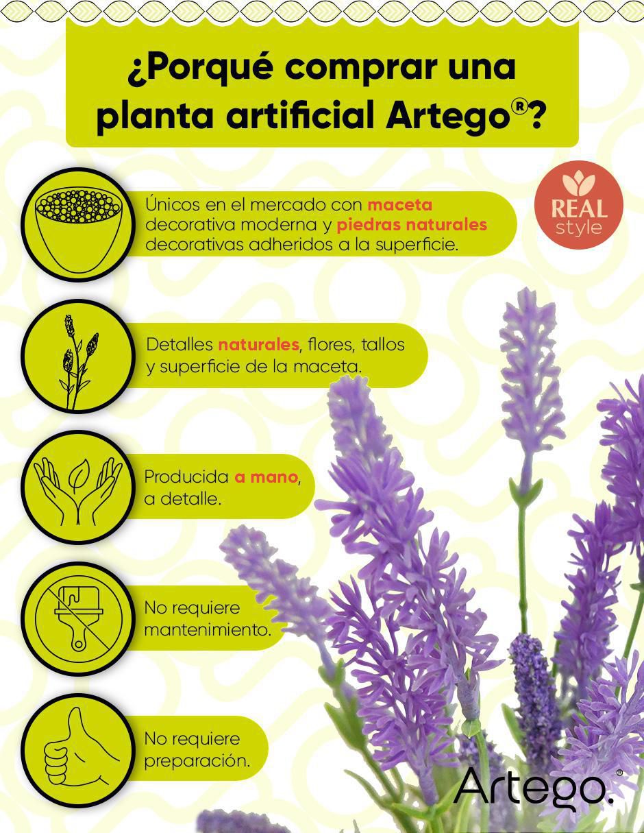 Lavanda artificial con maceta 2