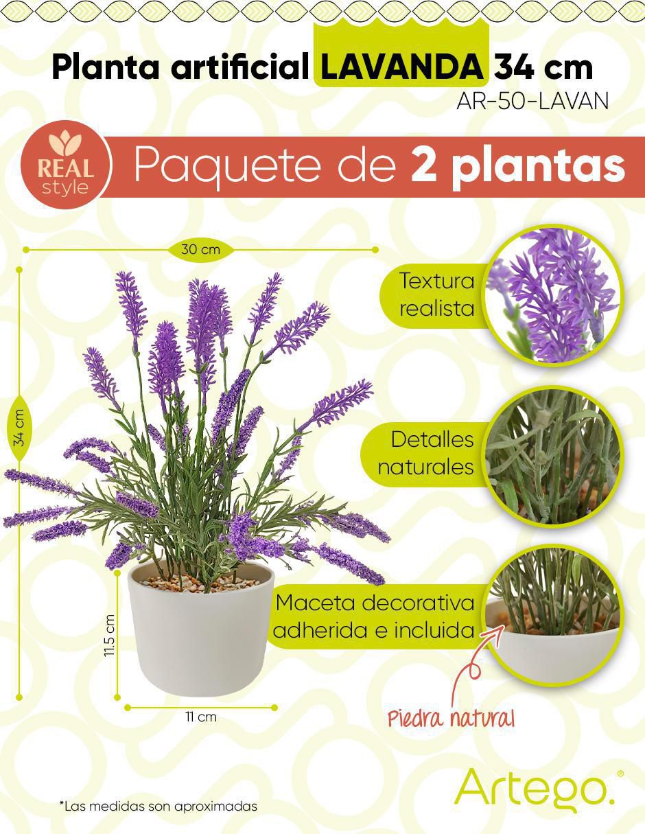 Lavanda artificial con maceta 9