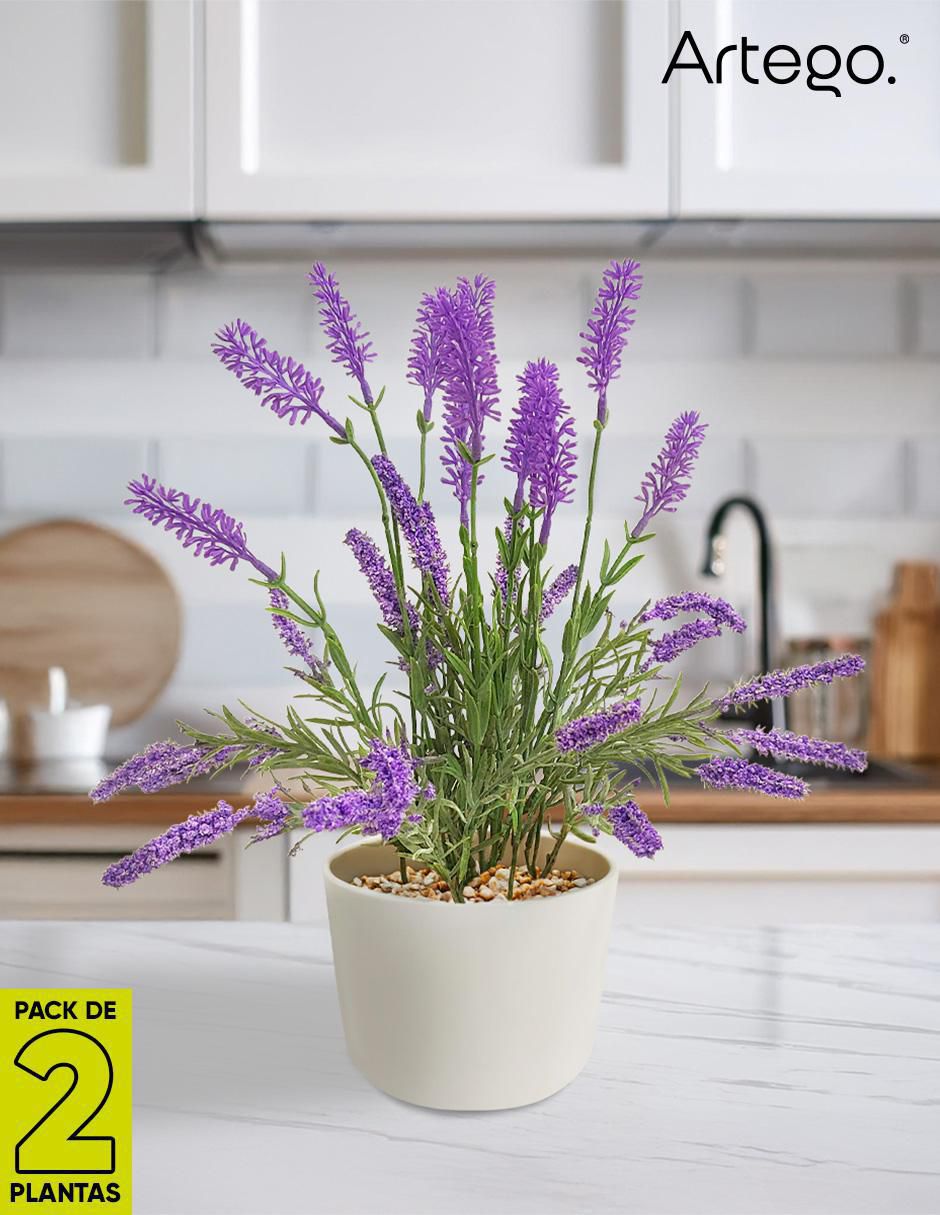 Lavanda artificial con maceta 6