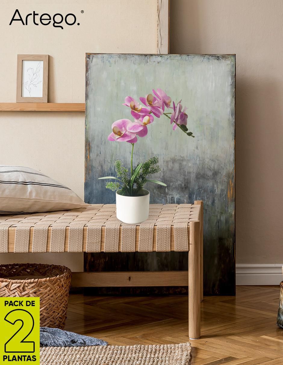Orquídea artificial artego con maceta