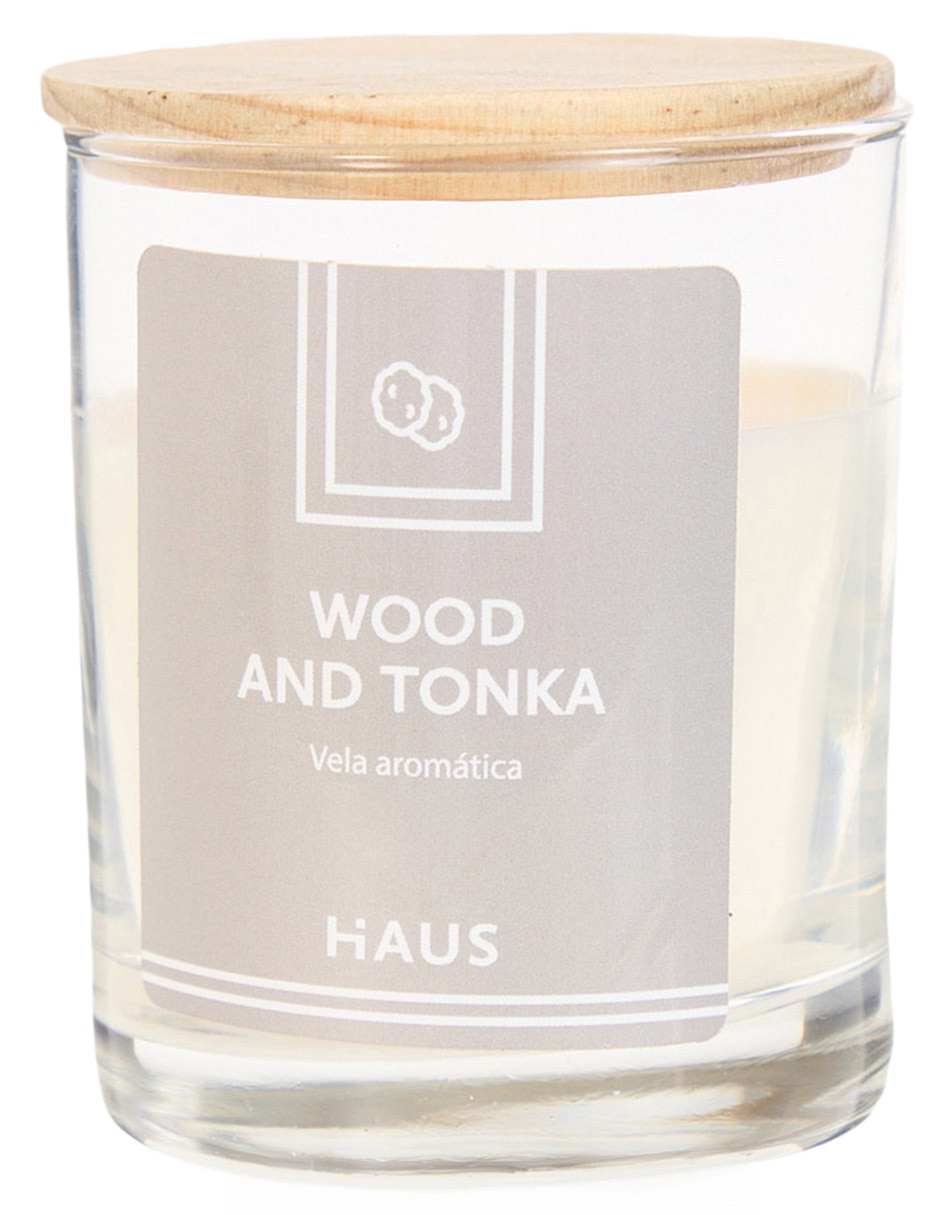 Vela aromática aroma Wood and Tonka